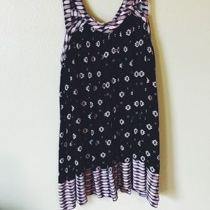 black & white patterned sun dress
